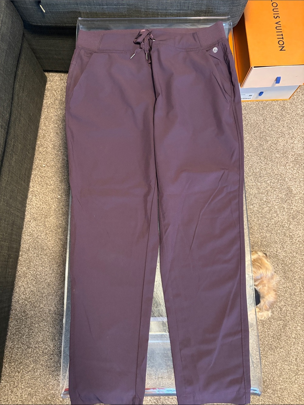 Apana Woman’s Drawstring Chinos in Maroon